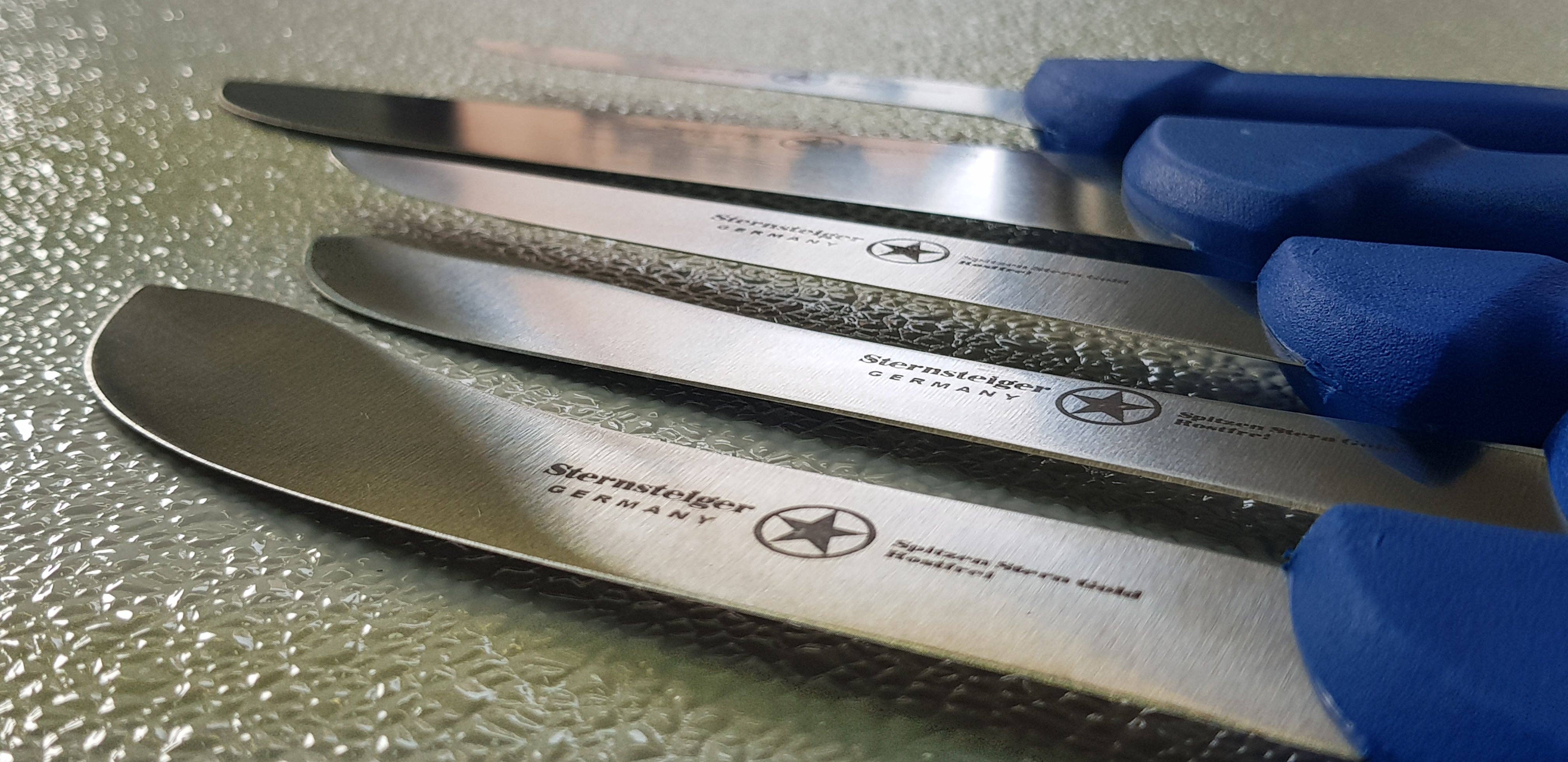 STERNSTEIGER - Venta al por mayor Juego de cuchillos - Juego de cuchillos de carnicero profesional/Juego Metzgermesser6