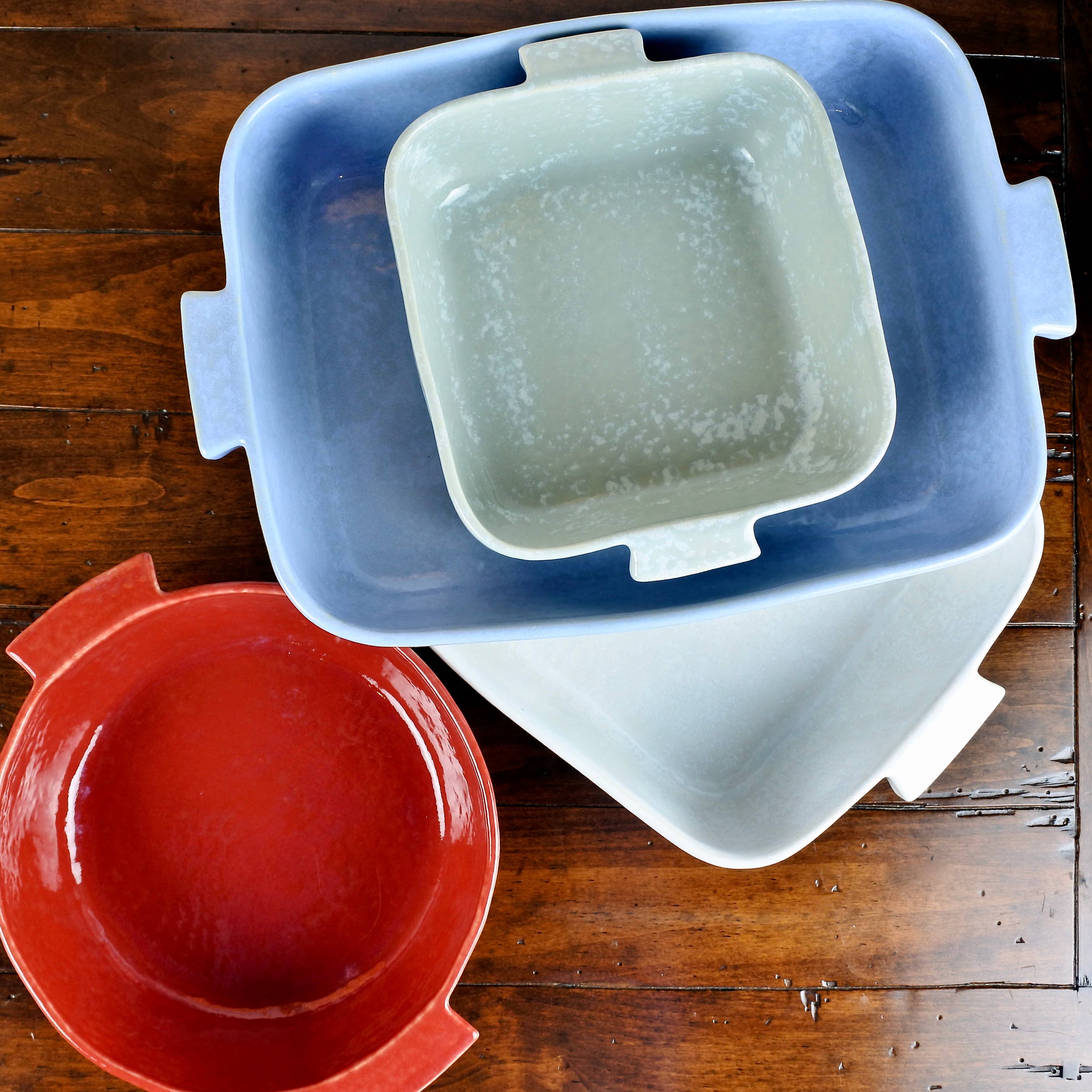 Carmel Ceramica - Wholesale Baking Dish - Cozina Blue Round Baker2