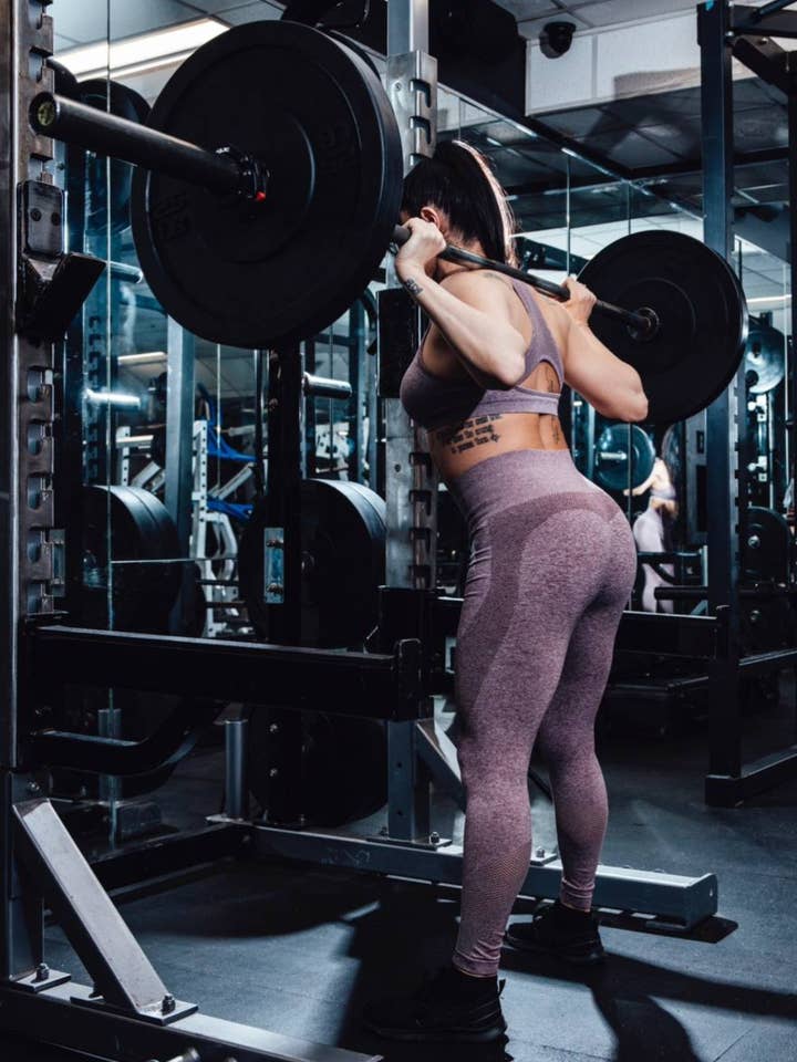 Sammy Seamless Leggings: Garnet Red for wholesale by The Fit Traveler Collection