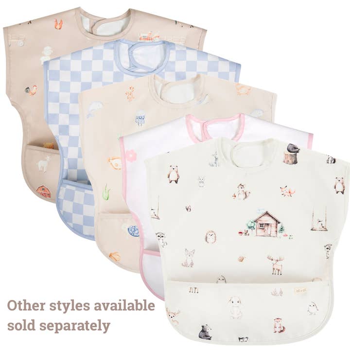 Ali+Oli - Wholesale Baby Bib - Baby - Smock Bib for Baby & Toddler Short Sleeve (Farm)1