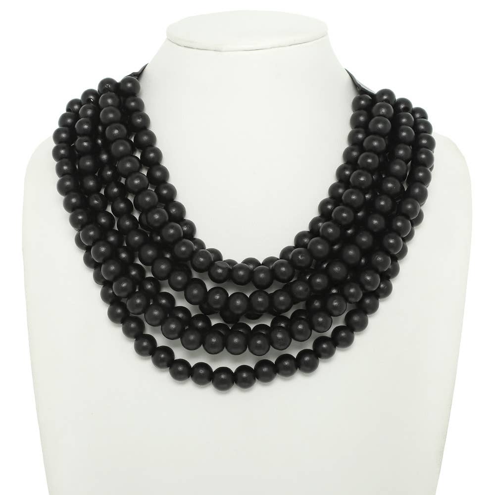 anbfashion - Vendita all'ingrosso Collane di perline/perle - * GROSSA COLLANA A STRATI CON PERLINE, collo in pelle sintetica magnetica29