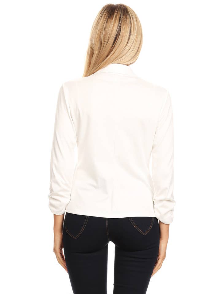 MOA COLLECTION - Venta al por mayor Blazer - Mujer - Blazer largo hasta la cintura con cierre de un botón para mujer (paquete abierto)51