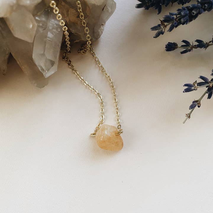 Citrine Bead Necklace for wholesale by Ribelle Studio