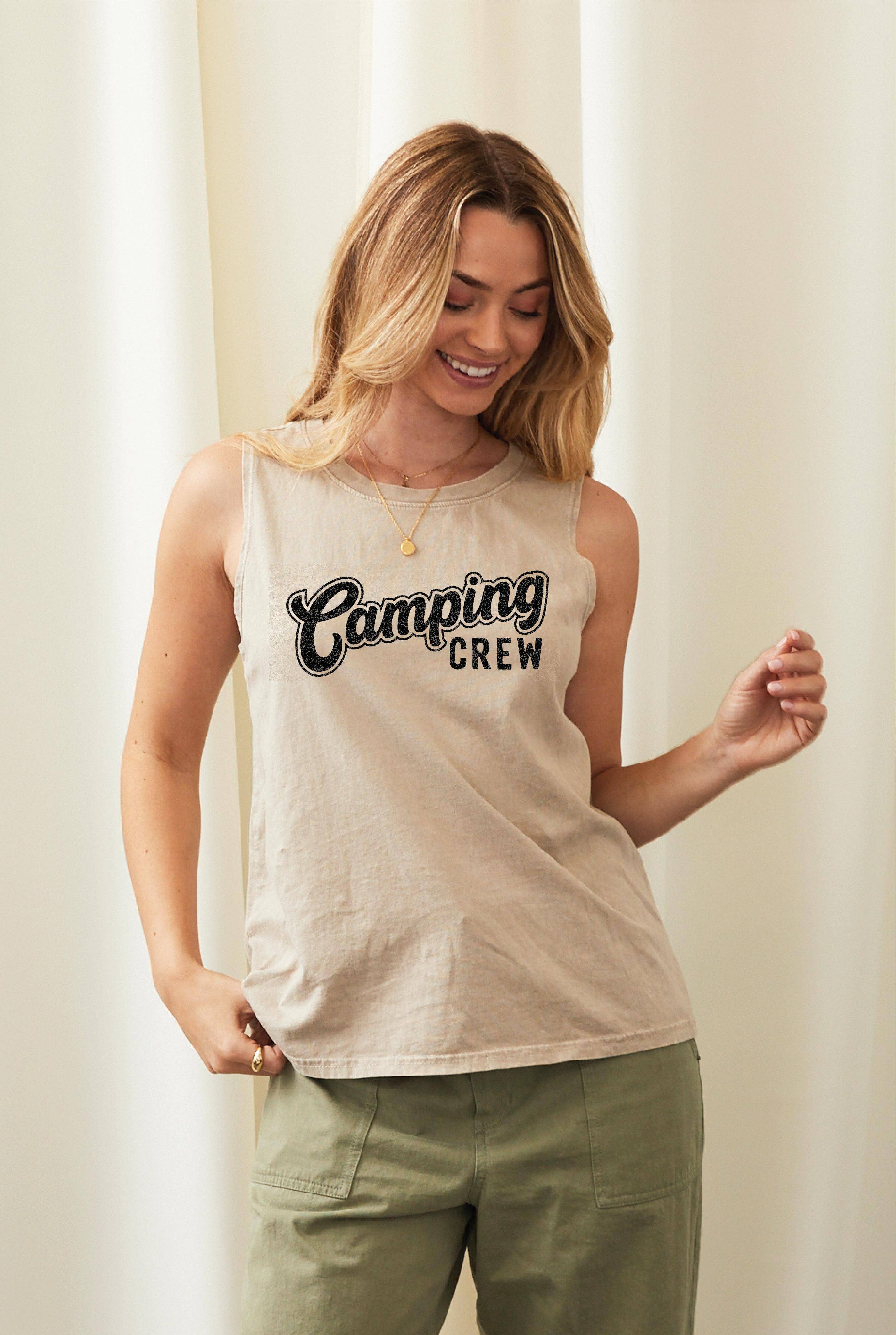 OAT COLLECTIVE - Wholesale Tanktop - Dames - CAMPING CREW tanktop met minerale print6