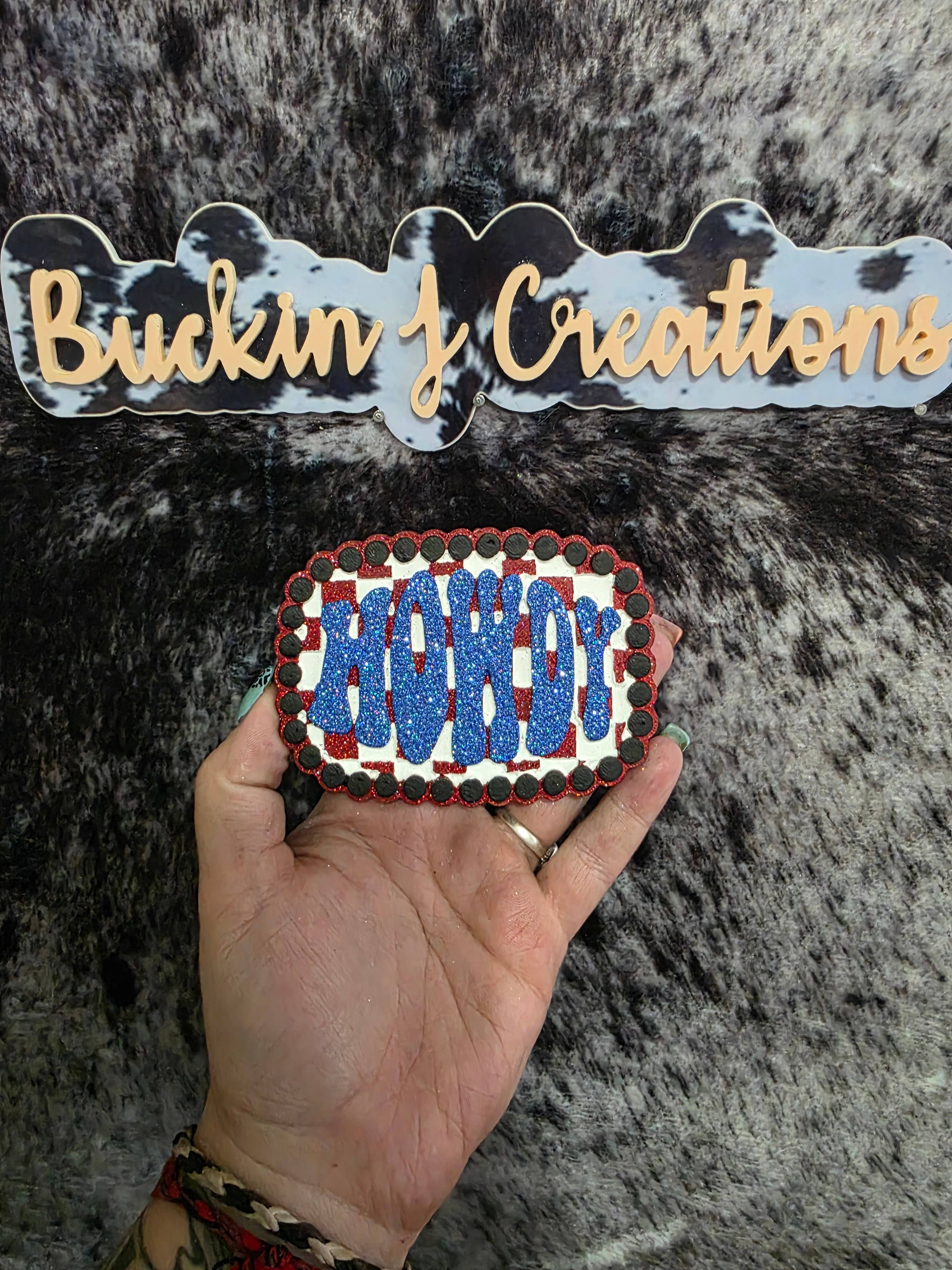 Buckin J Creations - Vendita all'ingrosso Deodorante per auto - Donna - Profumatore per auto a stampa a quadri "Howdy"6