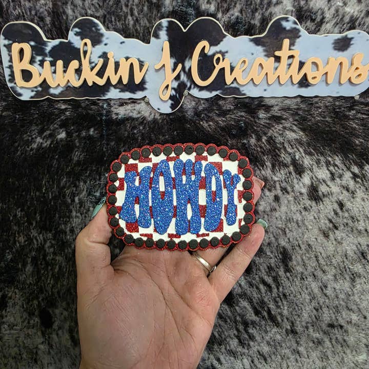 Buckin J Creations - Vendita all'ingrosso Deodorante per auto - Donna - Profumatore per auto a stampa a quadri "Howdy"6