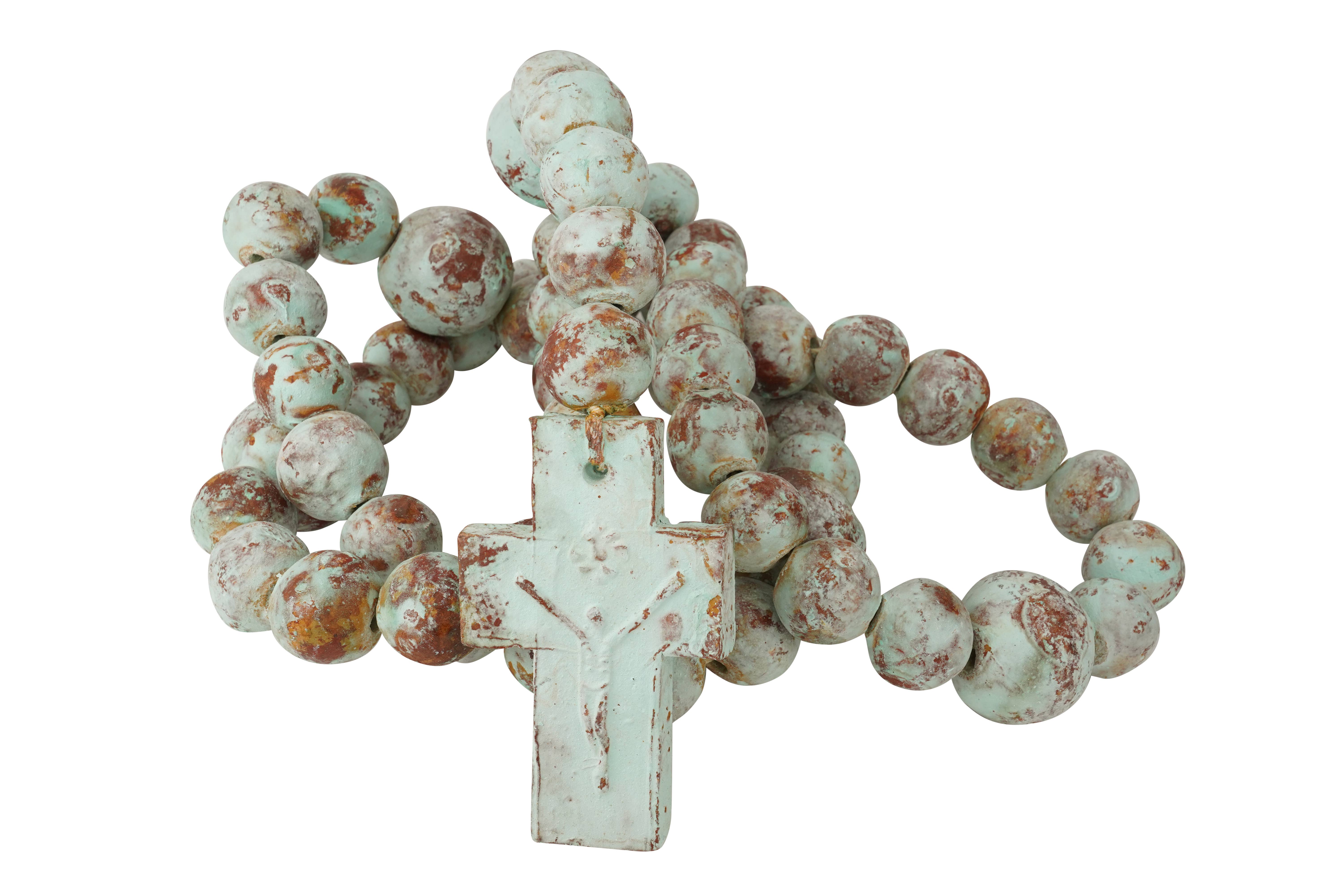 My Amigos Imports - Wholesale Prayer Beads Necklace - Hope Clay Rosary-Beads-Gorgeous-6 Sizes-Handmade-Turquoise12