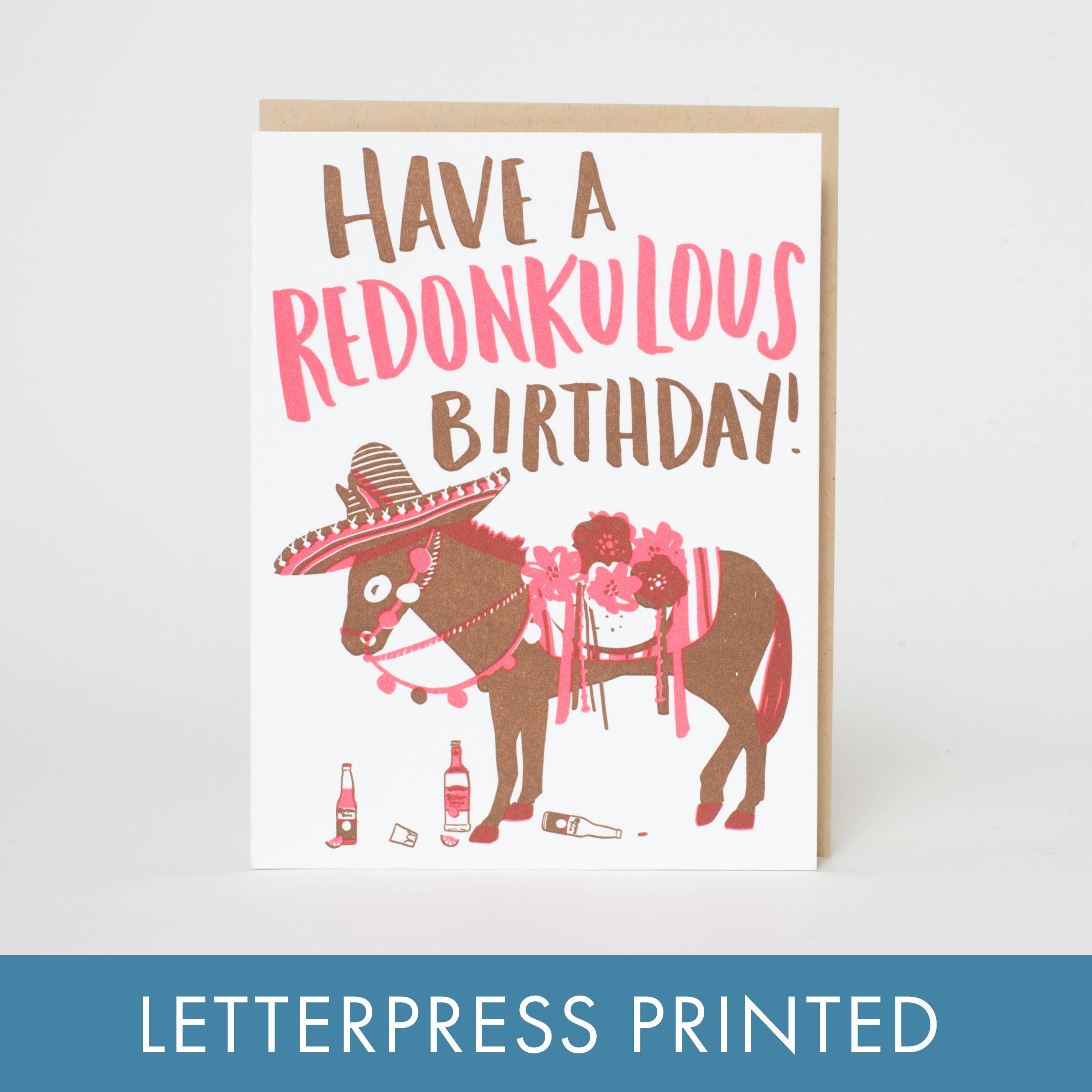 Egg Press Manufacturing - Wholesale Birthday Card - Redonkulous Birthday Punny Letterpress Greeting Card by Hello!Lucky