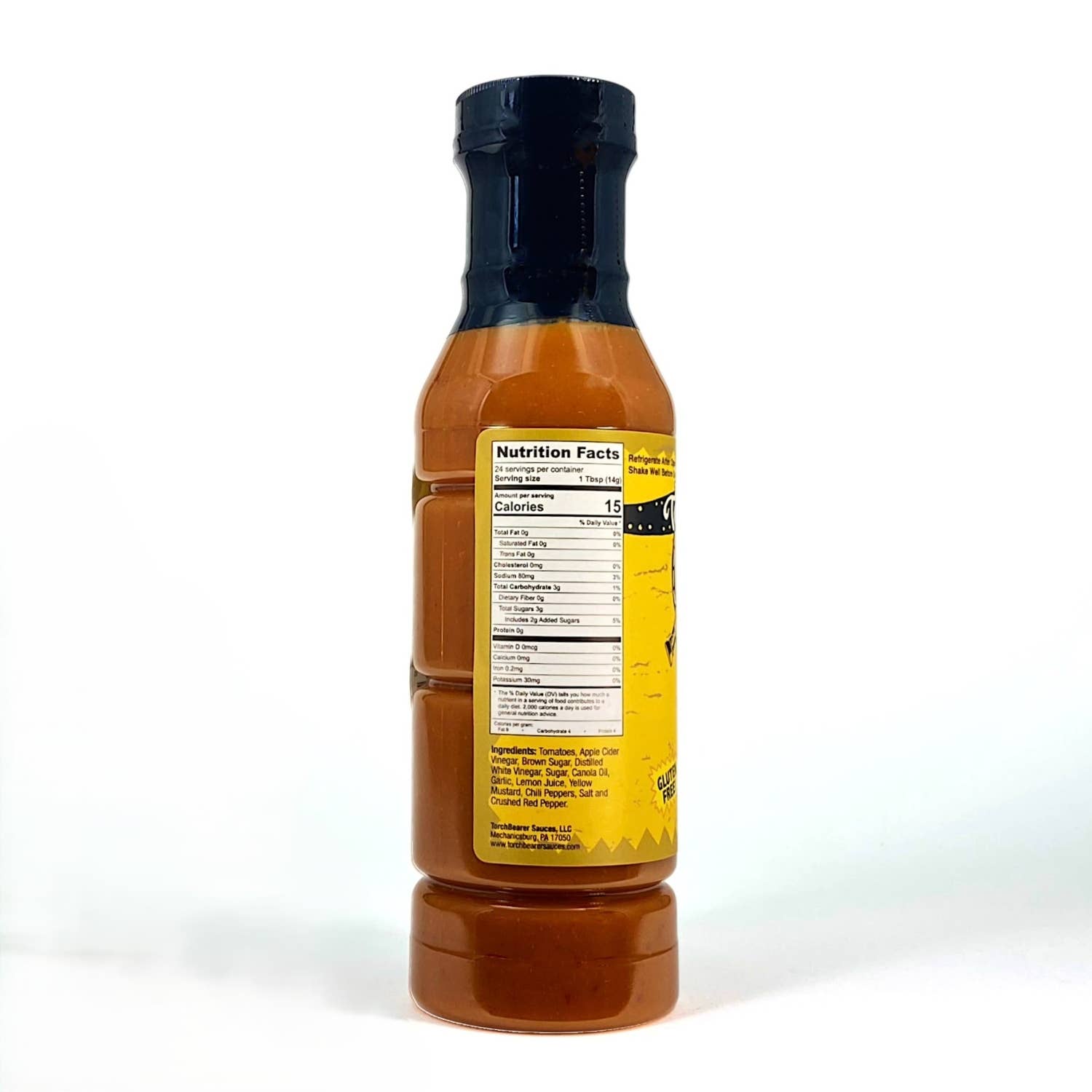 TorchBearer Sauces - Wholesale BBQ Sauce - Carolina Style BBQ | 12oz Bottle | Mild n Tangy | Heat 1/102