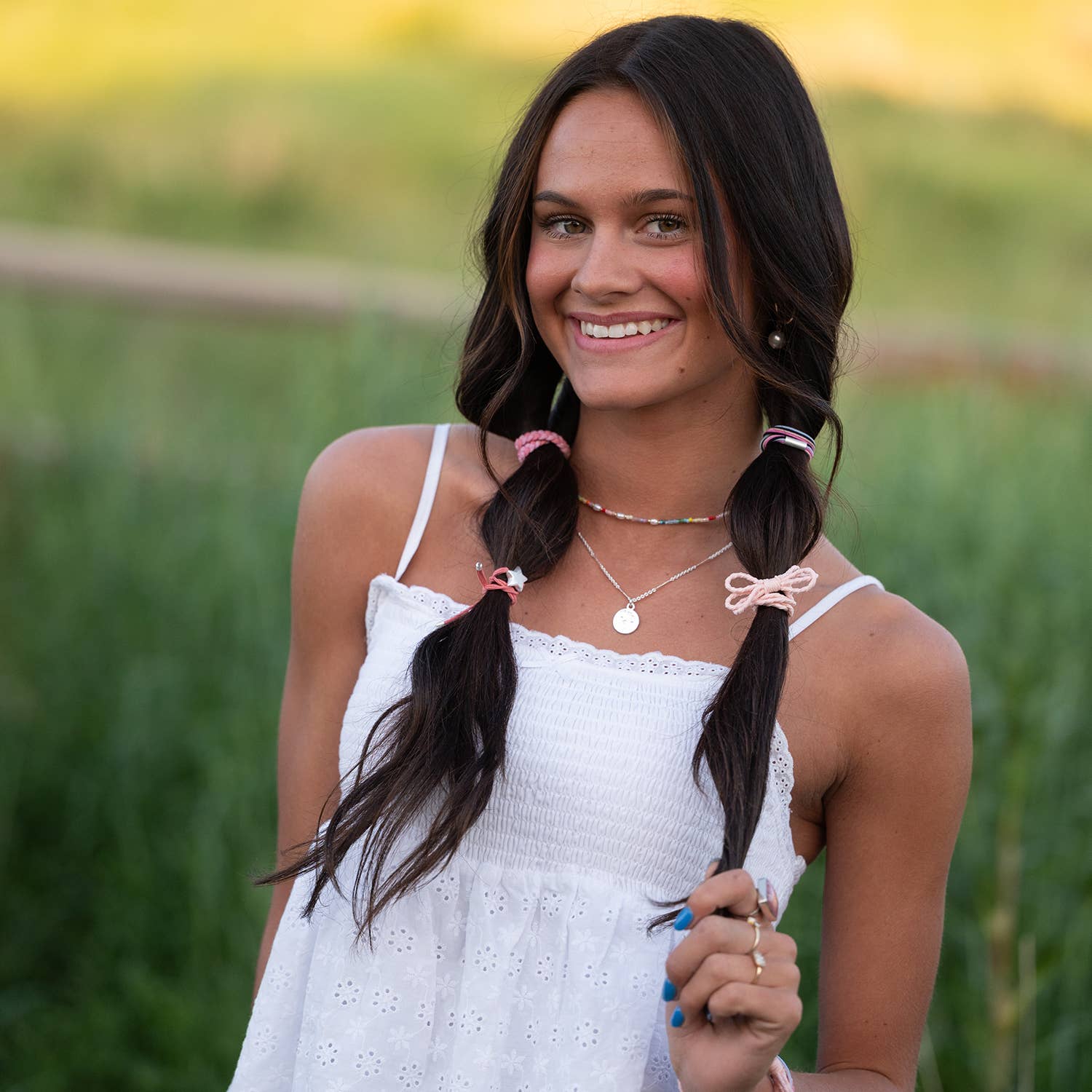 K'lani hair tie bracelets - Wholesale Jewelry Set - "Wish" Silver Star Hair Tie Bracelets4