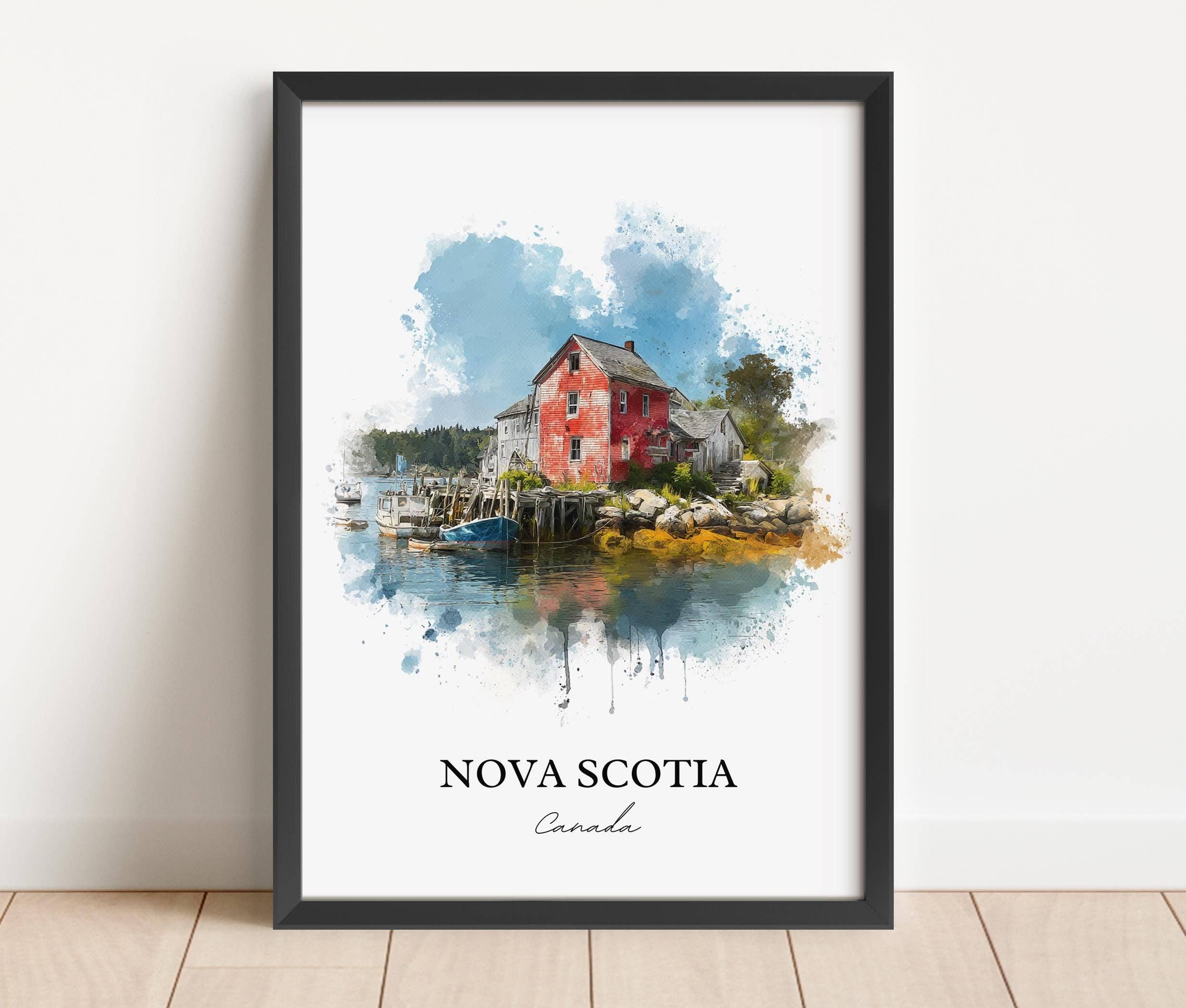 Premium Travel Art - Wholesale Art Print - Nova Scotia Wall Art, Nova Scotia Print, Nova Scotia Watercolor Art, Canada Gift, Canada Travel Print, Travel Poster, Housewarming Gift4