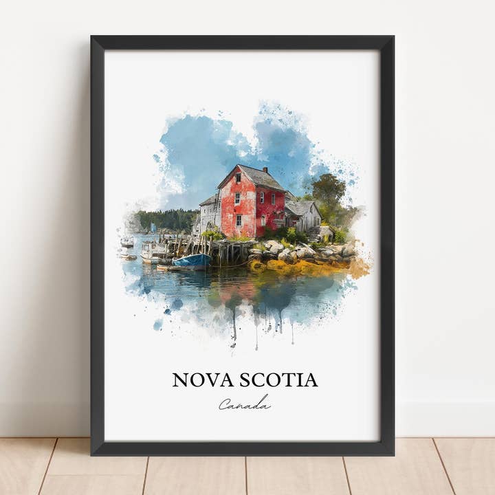 Premium Travel Art - Wholesale Art Print - Nova Scotia Wall Art, Nova Scotia Print, Nova Scotia Watercolor Art, Canada Gift, Canada Travel Print, Travel Poster, Housewarming Gift4