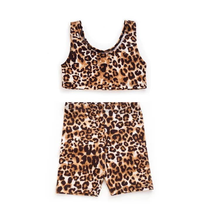 LEO Biker Shorts with Crop Tops Combo for wholesale by Born By The Shore