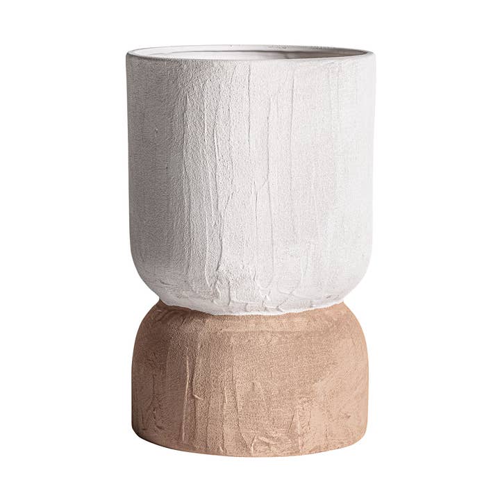 Vaso di ceramica color marrone, 25x25x40 per la vendita all'ingrosso da parte di Kodu