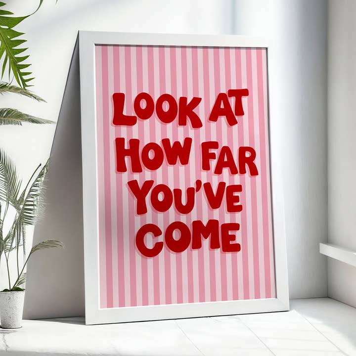 Jusqu'où vous êtes arrivé - Art typographique pour la vente par Laura Frances Heitzman