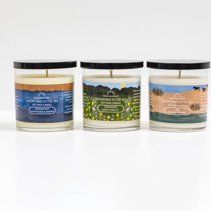 Mountains To The Sea Candle Gift Box for wholesale by Benevolence Farm