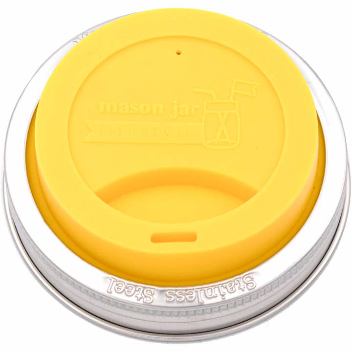 Mason Jar Lifestyle - Vente Couvercle de boisson - Couvercle en silicone avec bande en acier inoxydable pour bocaux21