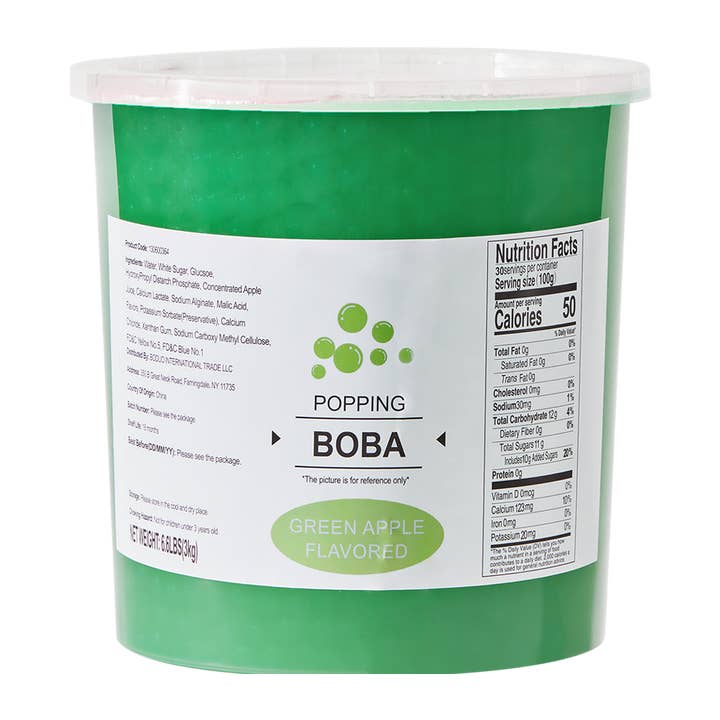 Soeos Green Apple Popping Boba, 6.6 lbs for wholesale by soeos