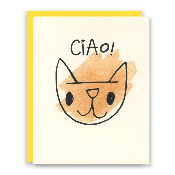Carte Ciao ! pour la vente par Cat People Press
