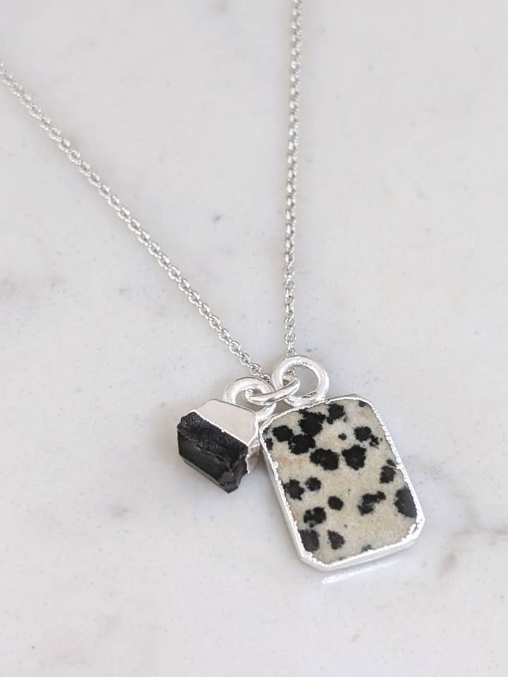 Die Duo Dalmatiner-Jaspis-Halskette für den Großhandel von Lapis London