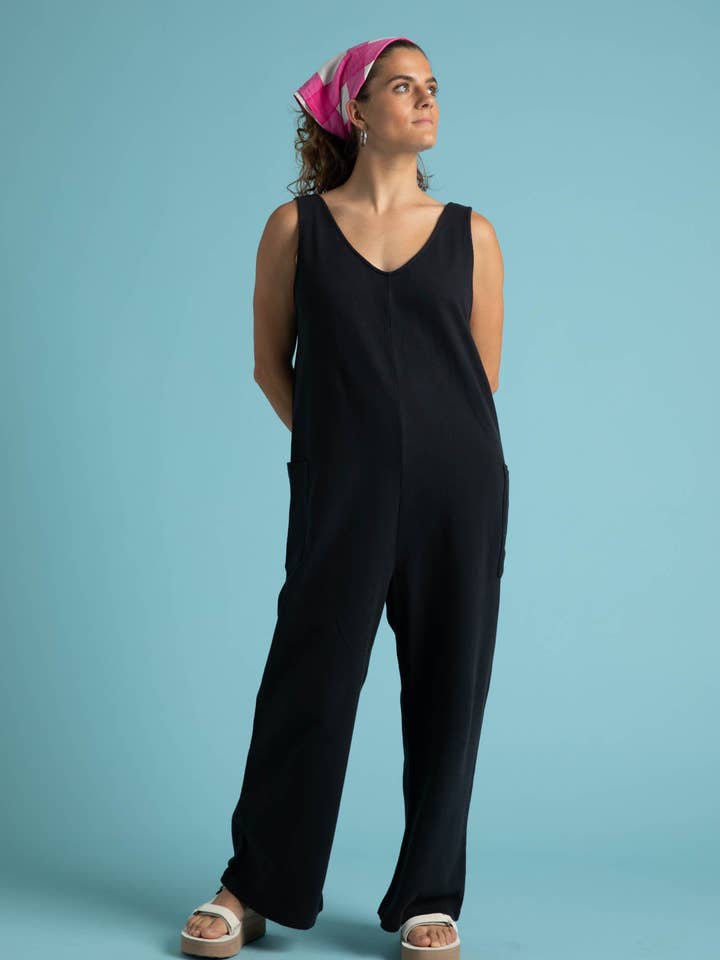 Field Day Romper - Black for wholesale by and for Good