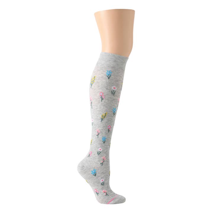 Fancy Floral | Knee-High Compression Socks For Women for wholesale by Dr. Motion