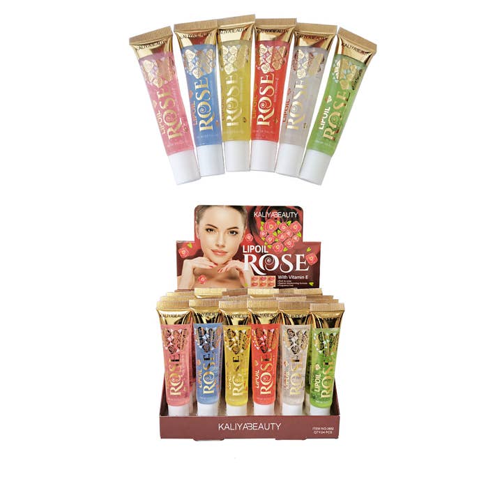 ASSORTED KALIYA BEAUTY ROSE LIP OIL 862 (24PC) for wholesale on Faire