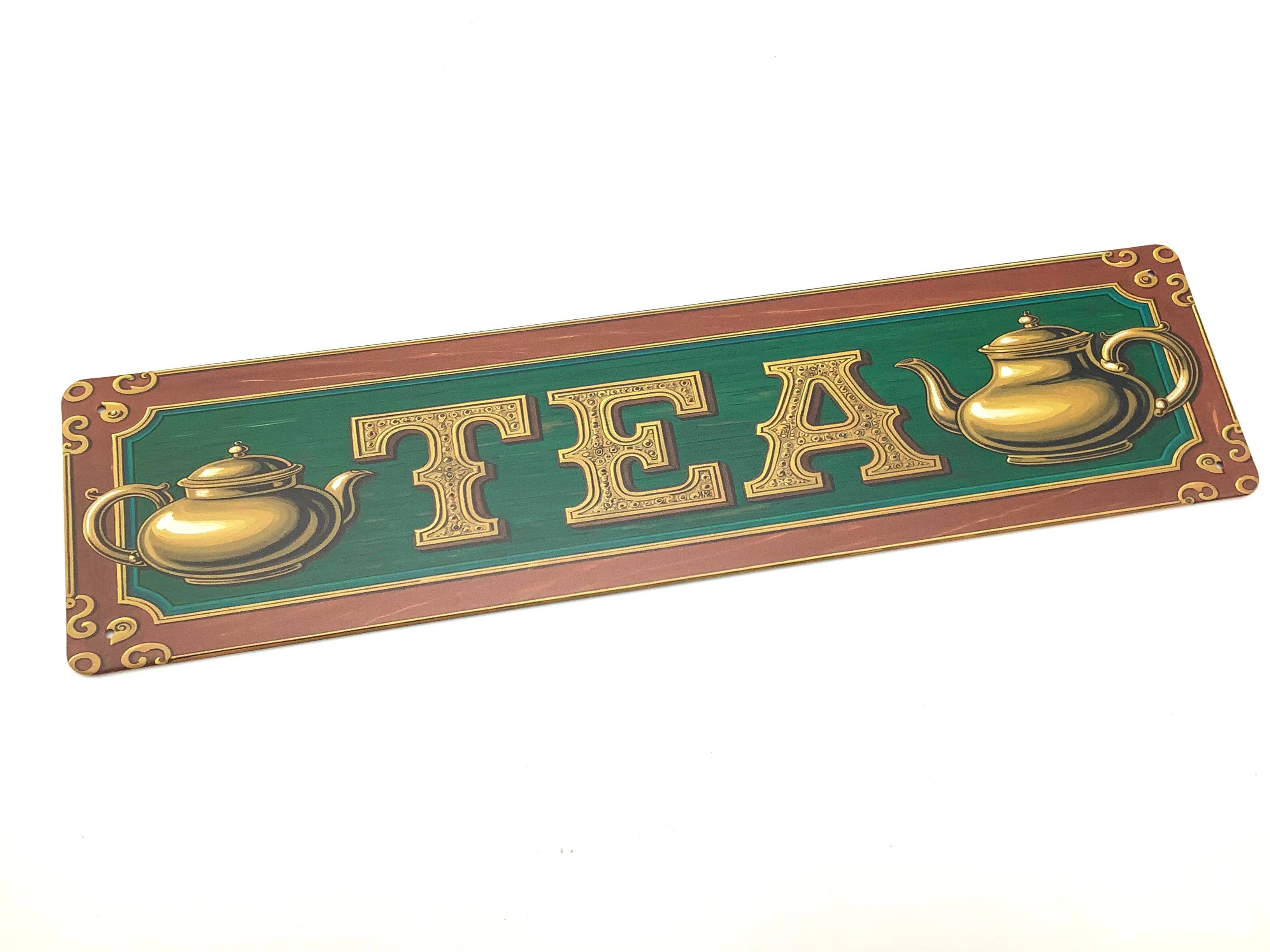 All Little Cute Things - Wholesale Sign - Tea Time Street Sign. Tea house, Tea room Shop Home Decor  2