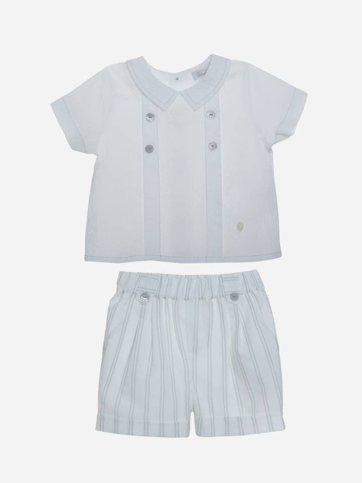 Ensemble en seersucker rayé blanc pour la vente par Patachou