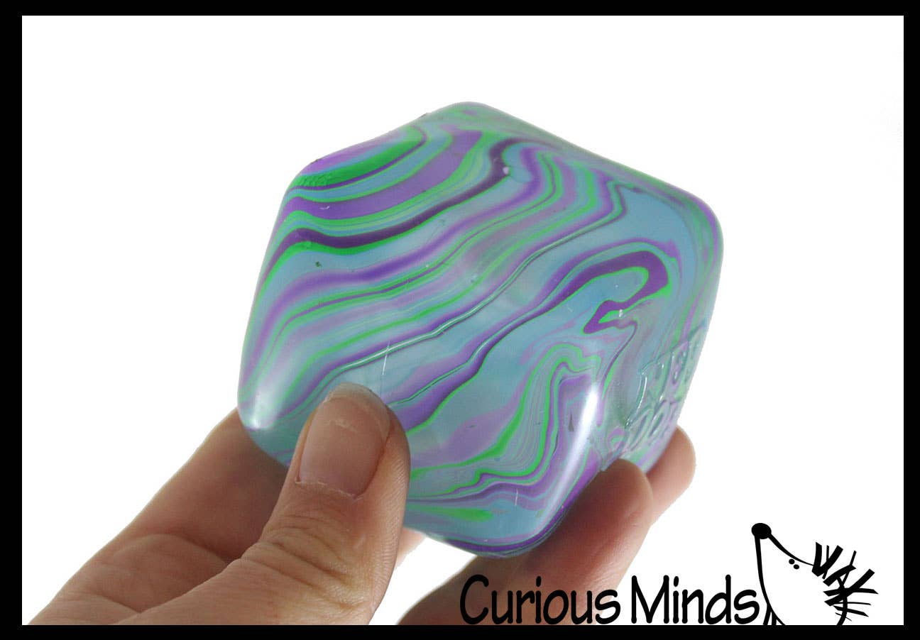 Curious Minds Toys - Vente Jouet mou – enfant et bébé - Balle de sucre en cube Nee Doh Nice Swirl - Colle/gel épais6