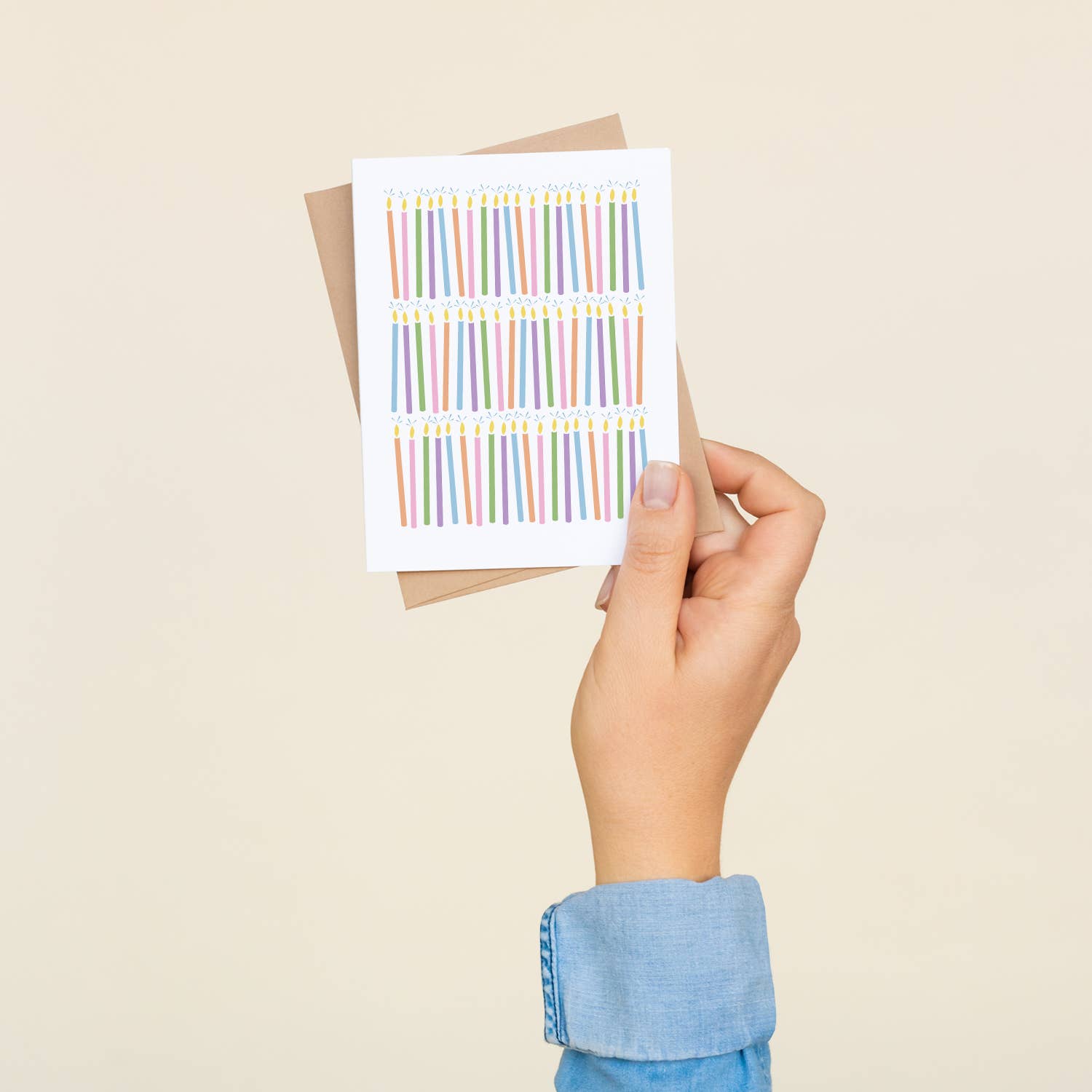 HAZELMADE® Tea Towels + Gifts - Wholesale Birthday Card - Candles Pattern / Birthday / Greeting Card1