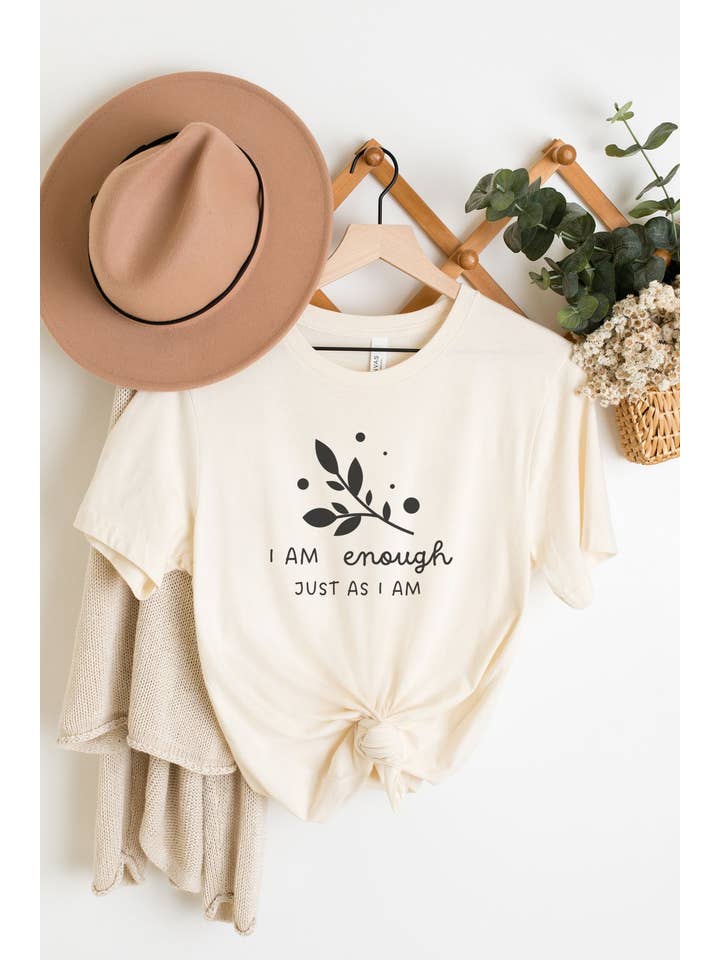 Bella Me - Wholesale Screen printed t-shirt – Women′s - I Am Enough Graphic Tee4