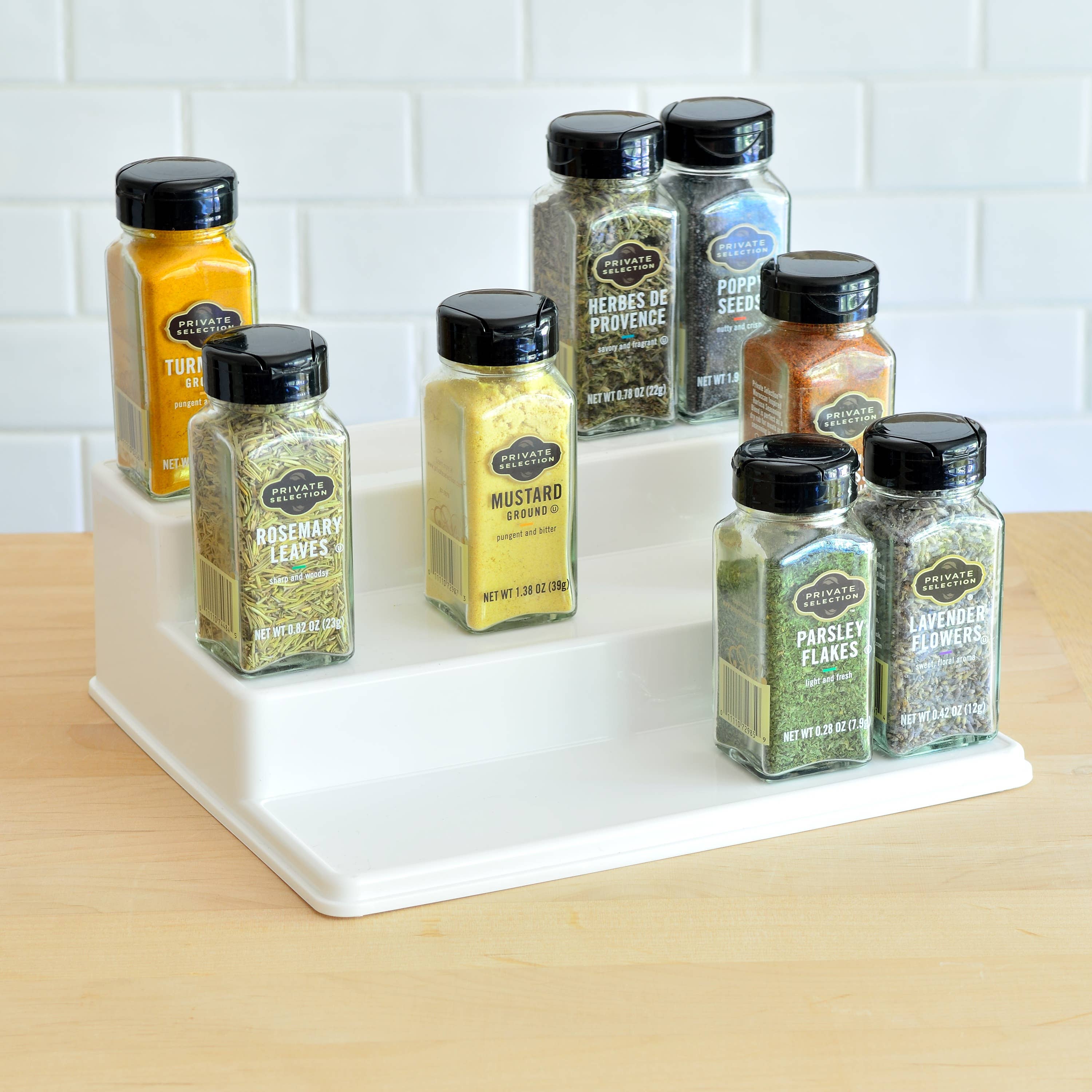 Youngever - Wholesale Kitchen storage/organiser - Youngever 2 Pack Plastic White 3-Tier Spice Pantry Organizer1