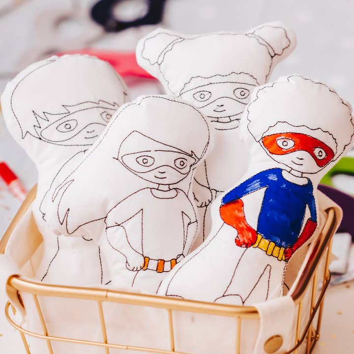 Tiny Owls Gift Co. - Wholesale Coloring & Activity Book - Kids & Baby - Kids Superhero Coloring Activity Kit (Curly Haired Boy)5