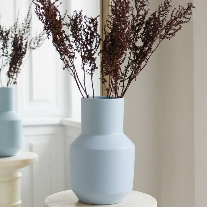 Sado vase - lyseblå - keramik - håndlavet - ny for engroshandel hos o cactuu