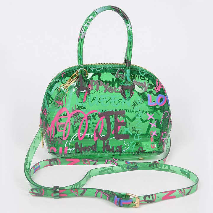 3AM BY H&D ACCESSORIES - Wholesale Top Handle Bag - Women's - Graffiti Pvc Top Handle Bag7