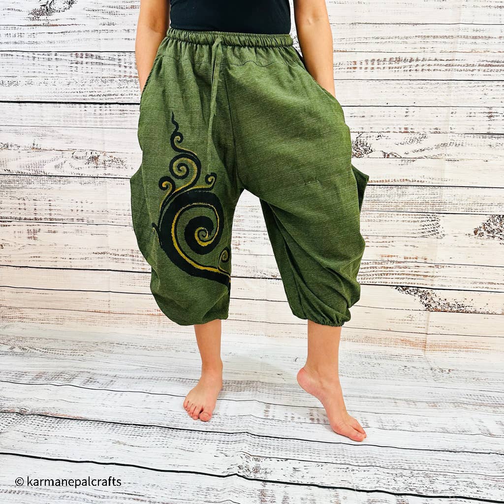Karma Nepal Crafts – Großhandel Hose – Damen – Haremshose aus Baumwolle mit Spiralmuster4