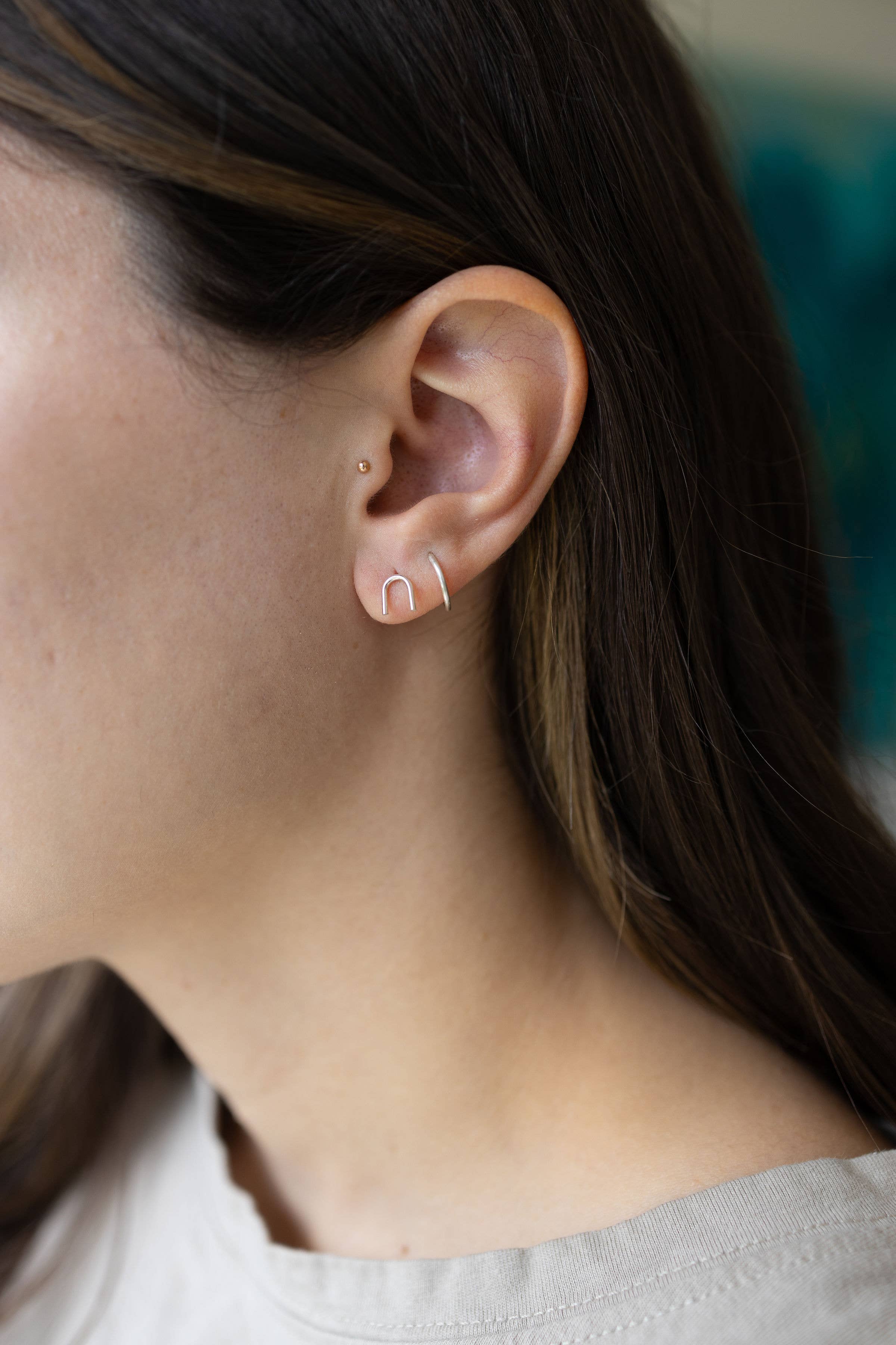 The Land of Salt - Wholesale Stud/Post Earrings - Arch Stud Earrings in Sterling Silver4