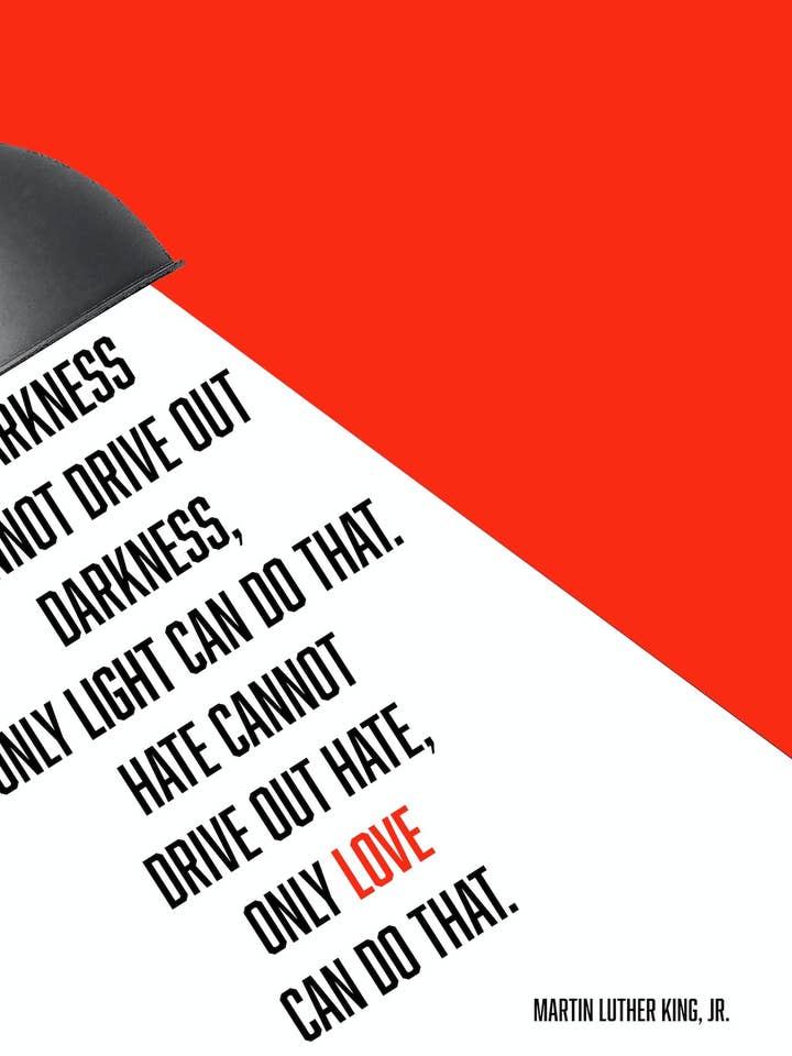 Love and Light Quote Pop Art Print by Giraffes and Robots for wholesale by Giraffes and Robots Pop Art Studio