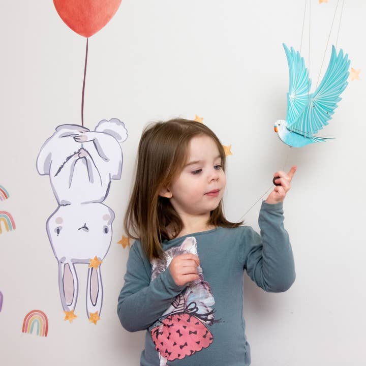 Tulia's Artisan Gallery - Wholesale Mobile - Parakeet Budgie Flying Mobile5