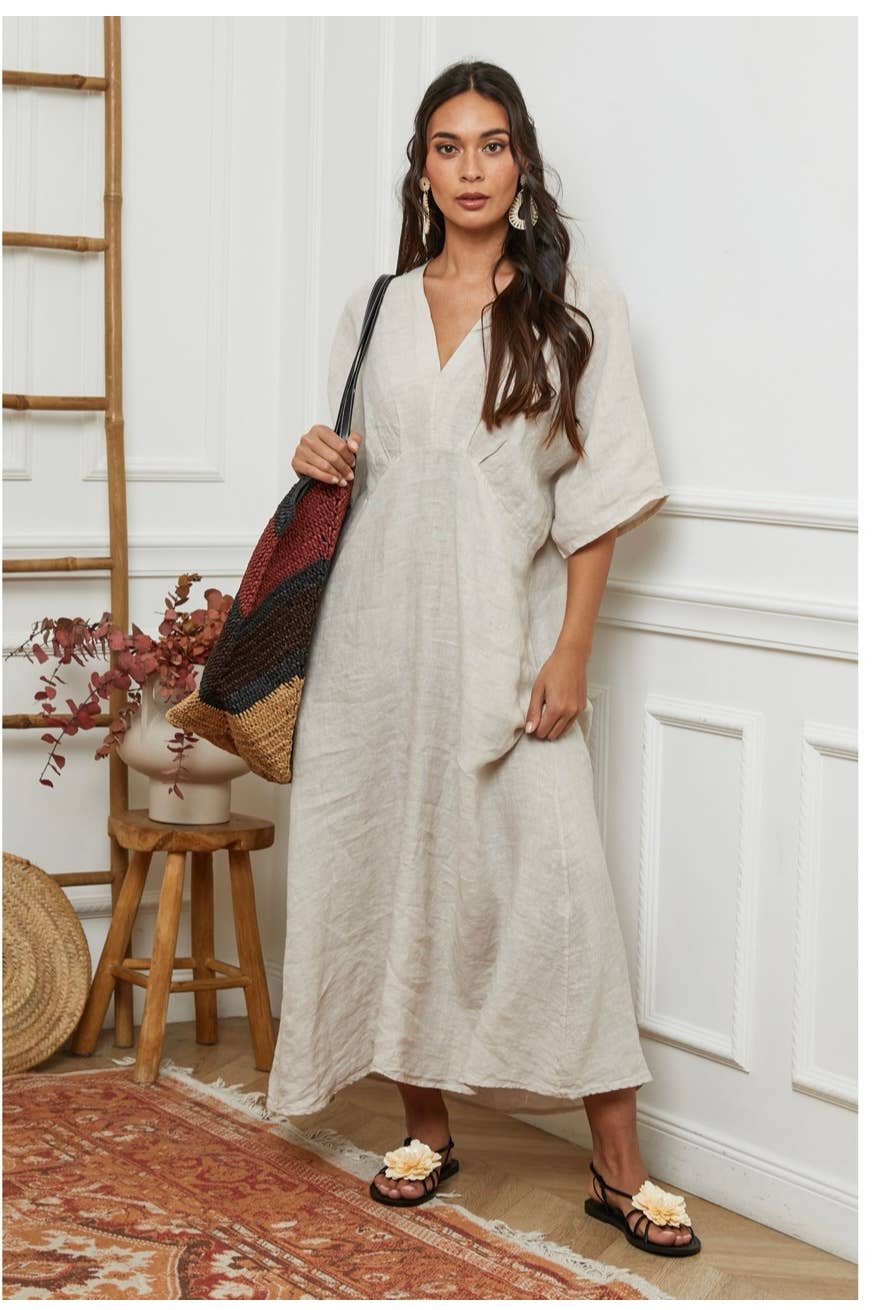 LÉA & LUC - Wholesale Dress - Women's - 100% linen dresses REF. 103027