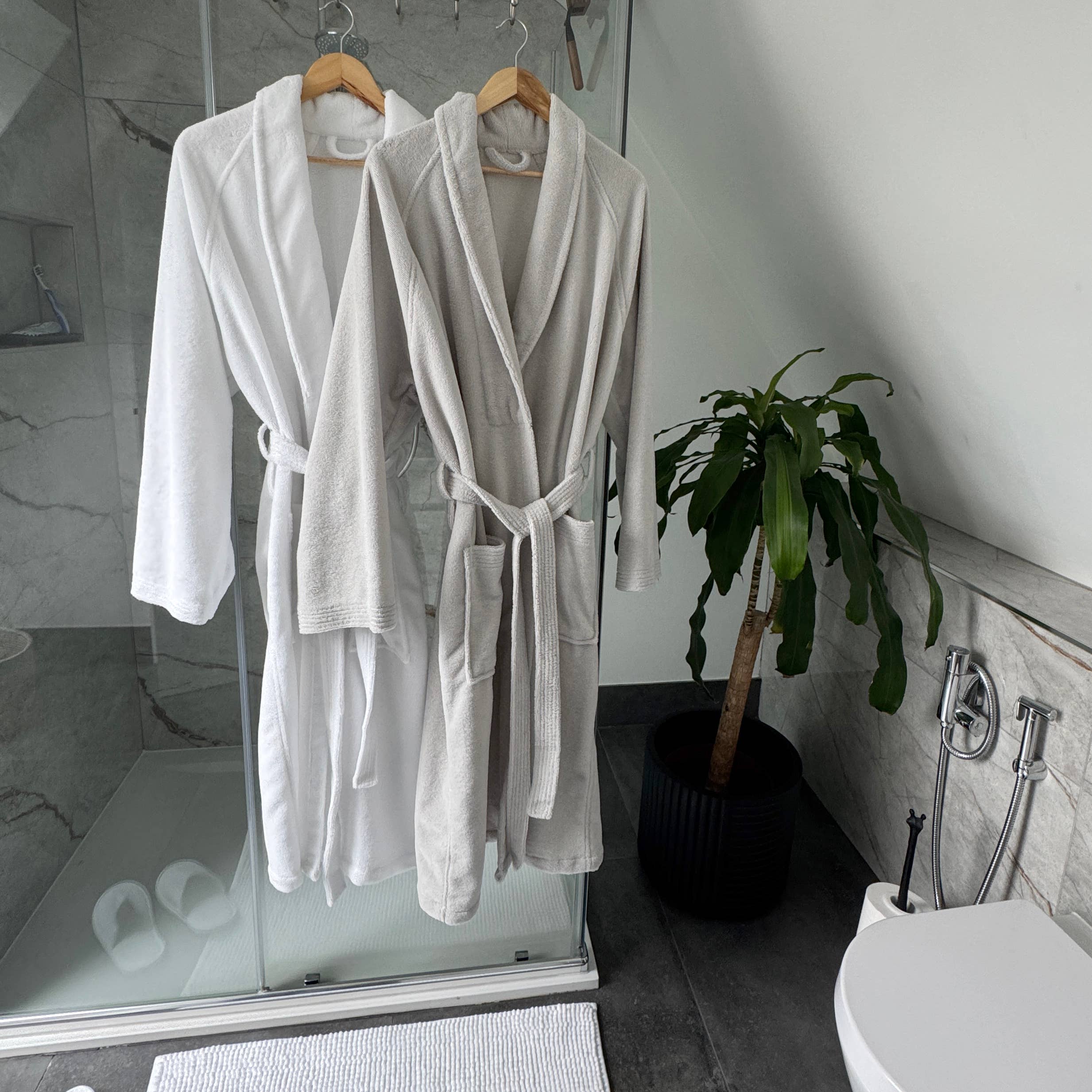 Allure Bath Fashions – Engroshandel Morgenkåbe - Unisex – Unisex badekåbe - Dobbeltstruktureret velour frotté morgenkåbe6