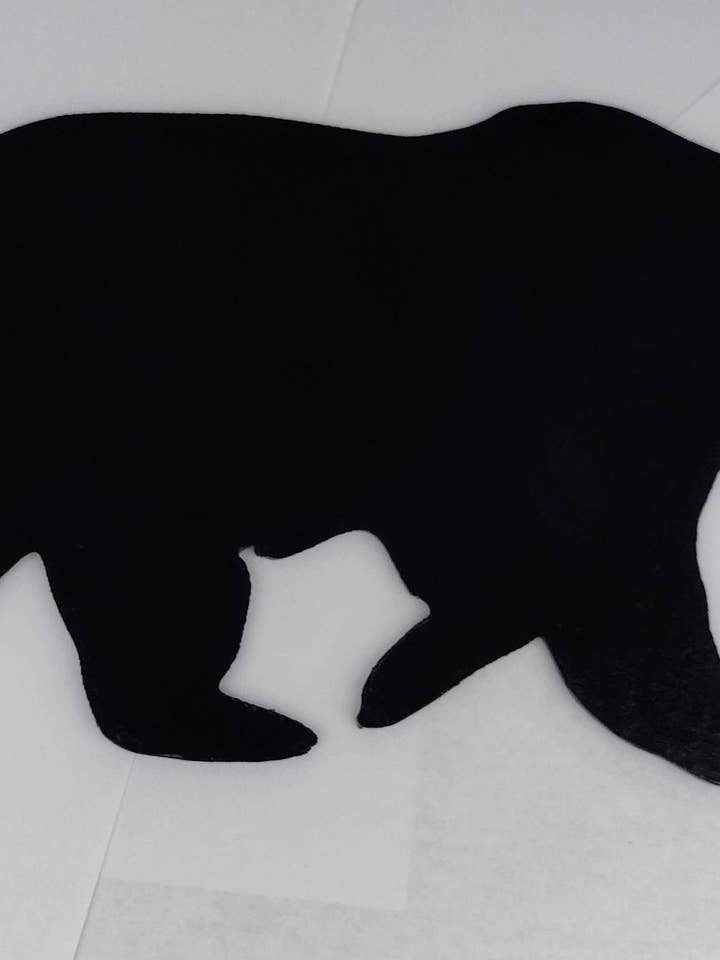 9x5" sort bjørn (metal) for engroshandel hos Manees Metalwork & Design