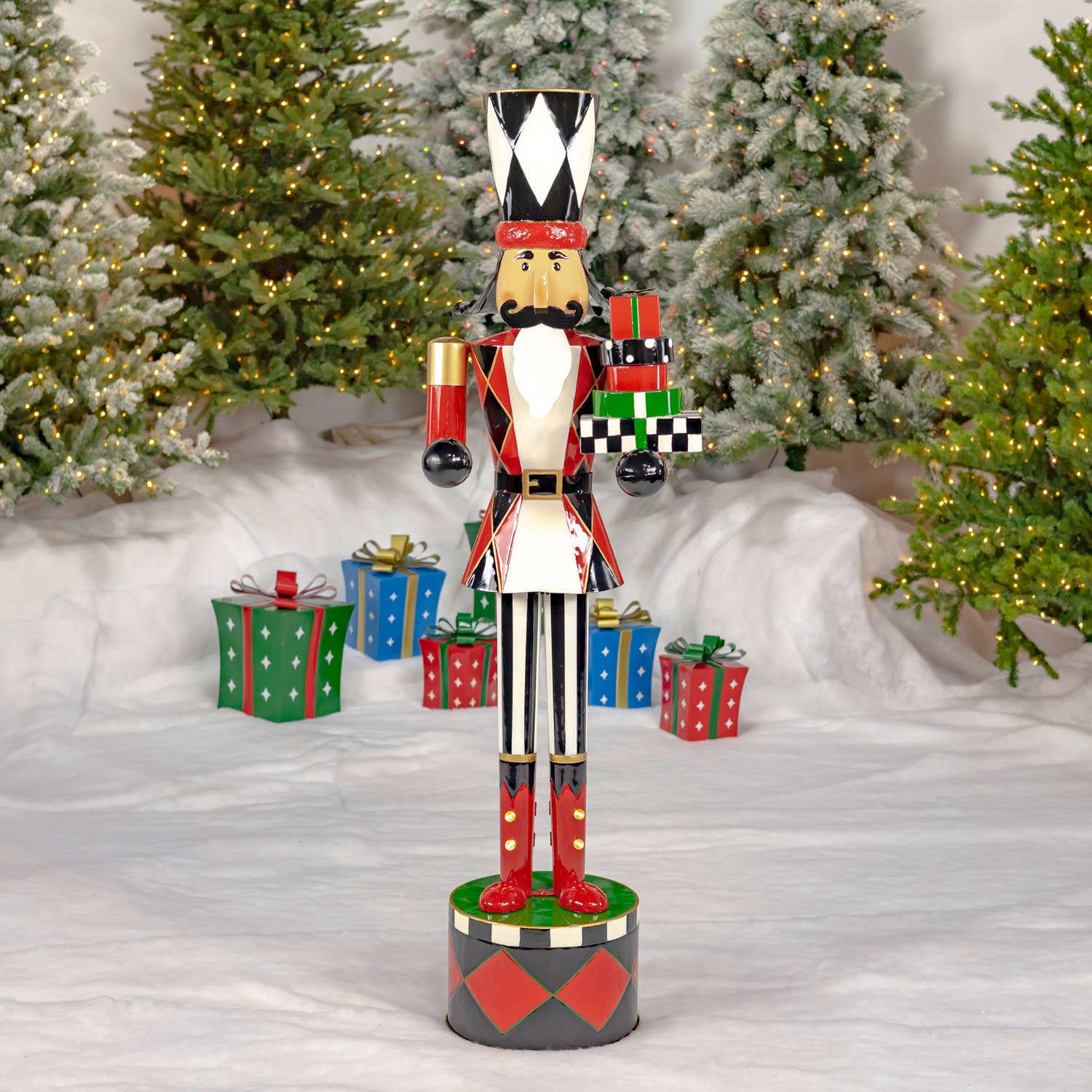 Zaer Ltd. International - Wholesale Holiday Nutcracker - 5ft Tall Light-Up Iron Christmas Nutcrackers - 5 Asst Styles23