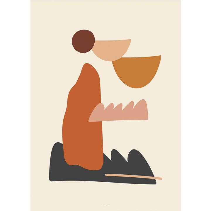 Composition organique abstraite IX pour la vente par Paper Provision