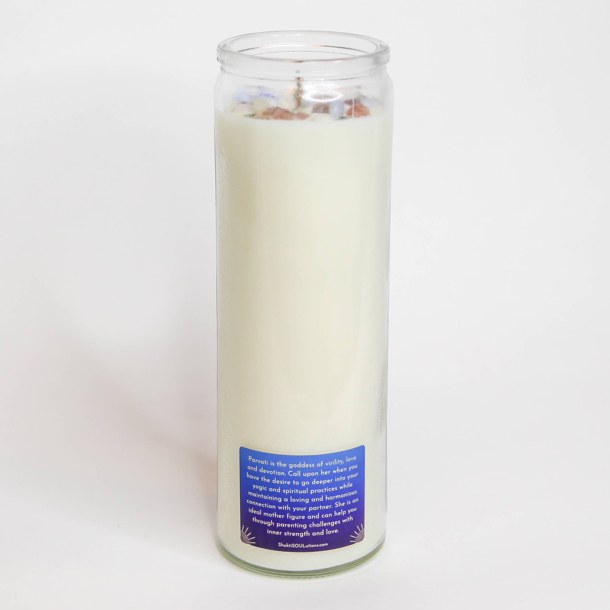 Shakti SOULutions – wholesale Jar/filled candle – Parvati Goddess Crystal Altar Candle4