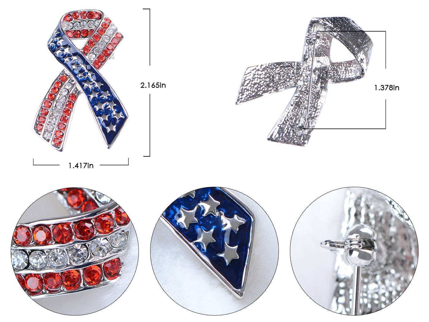 AK Brand – Großhandel Broschen – Brosche mit amerikanischer Flagge der USA, 4. Juli57