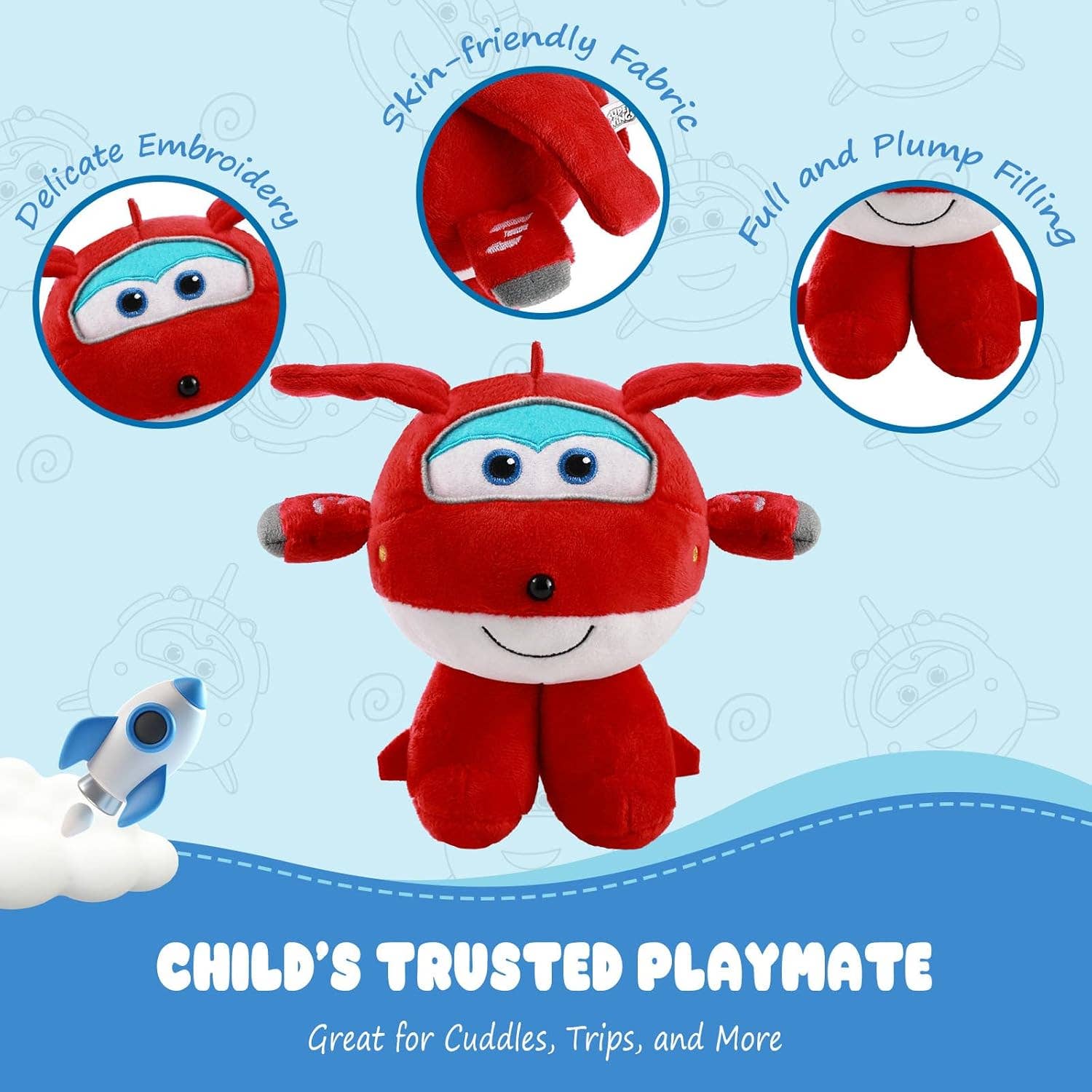 Alpha Toys - Wholesale Stuffed/Plush Toy - Kids & Baby - Super Wings Plush Toys 7" Jett plush and 7" Dizzy plush8