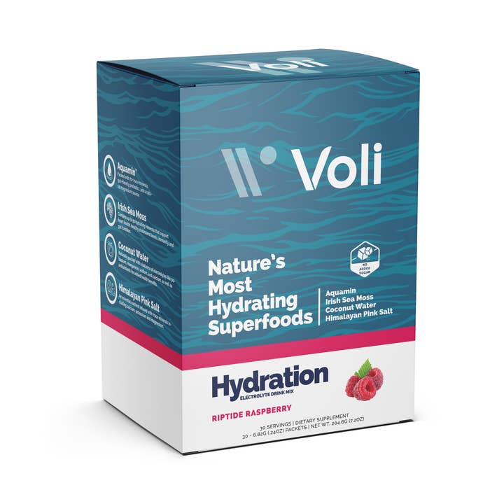 Voli Hydration- Riptide Raspberry 30ct Carton for wholesale by Voli Wellness
