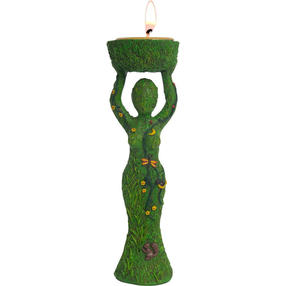 Kheops International – Engroshandel Lyseholder – Polyresin T-Light Holder Nurturing Goddess (Hver)0